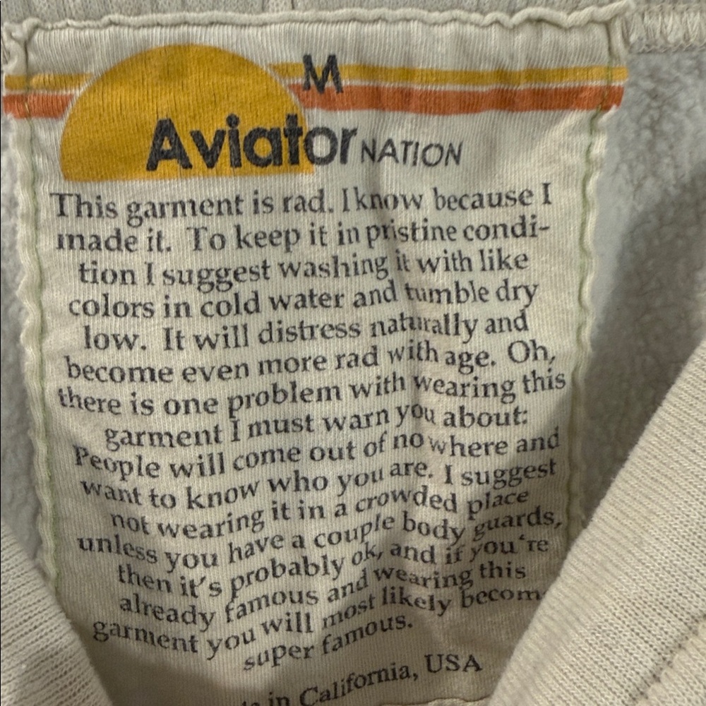 Aviator Nation 5 Stripe Women's Vintage White/Blue medium - Picture 14 of 15